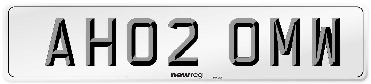 AH02 OMW Number Plate from New Reg